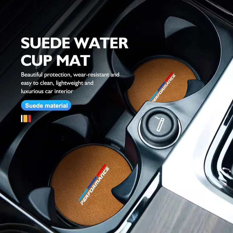 For BMW Car Interior Coasters Water Cup Slot Non-Slip Mat Shockproof Pad 1 2 3 5 7 Series X1 X2 X3 X4 X5 X6 G20 G30 G11 G12