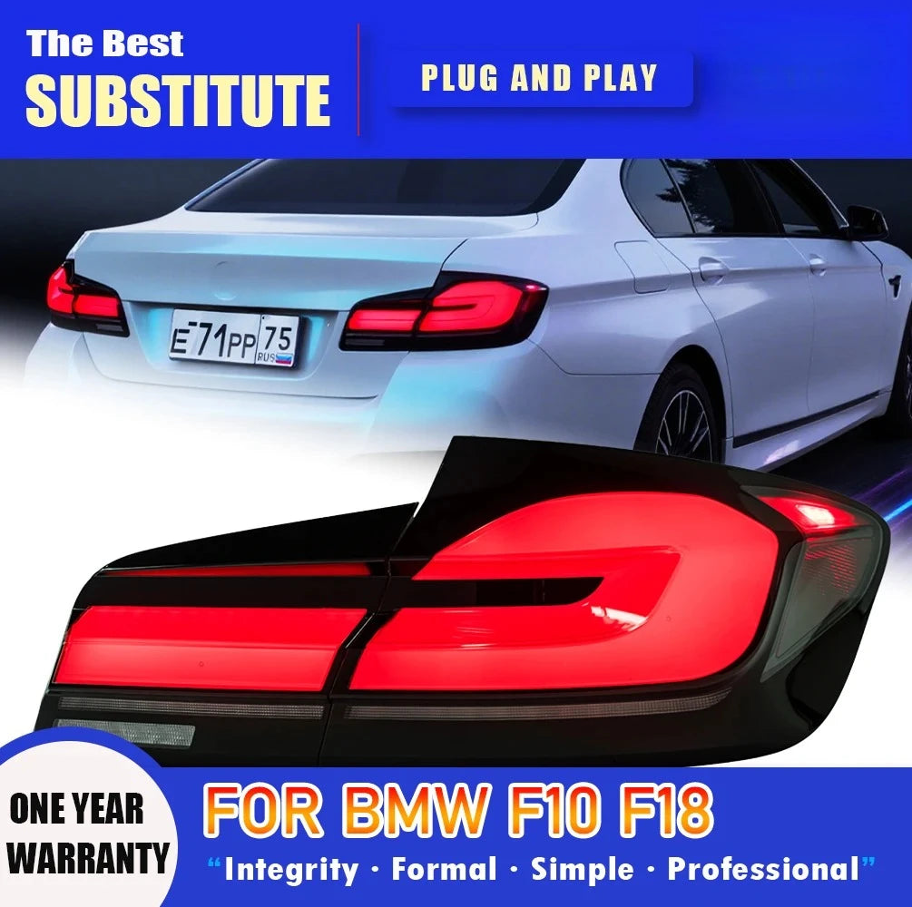 LED Tail Lamp For BMW F10 F18 5‑Series 2010‑2016 520i 525i 530i Rear Fog Brake Turn Signal Replacement Lamp Assembly