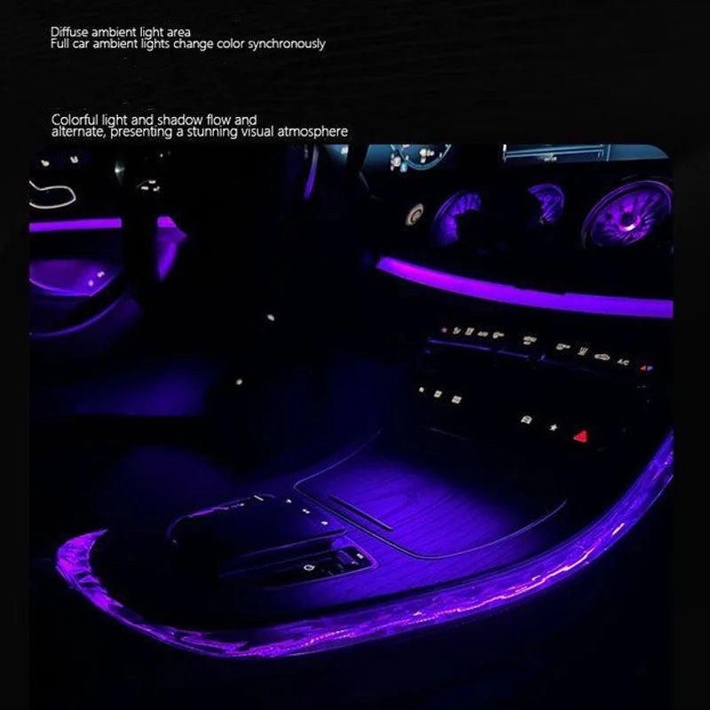 For Mercedes-Benz W213 C257 Central Control Edge Crystal Light Frame E200 Coupe E260 E Ambient Light Decorative Frame