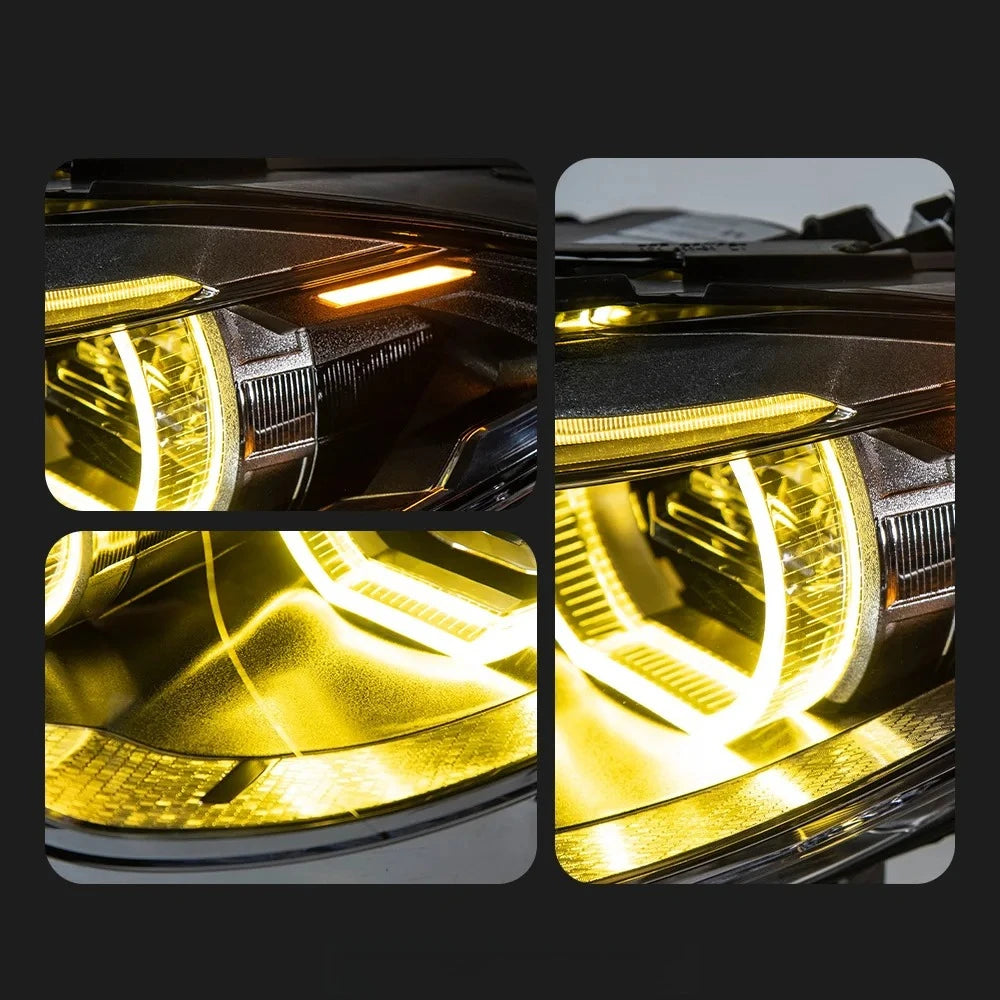 TYPY Car Lights For BMW 5 Series F10 F18 LED Headlights 2010-2017 Car Styling Yellow DRL Signal Projector Lens Auto Accessories
