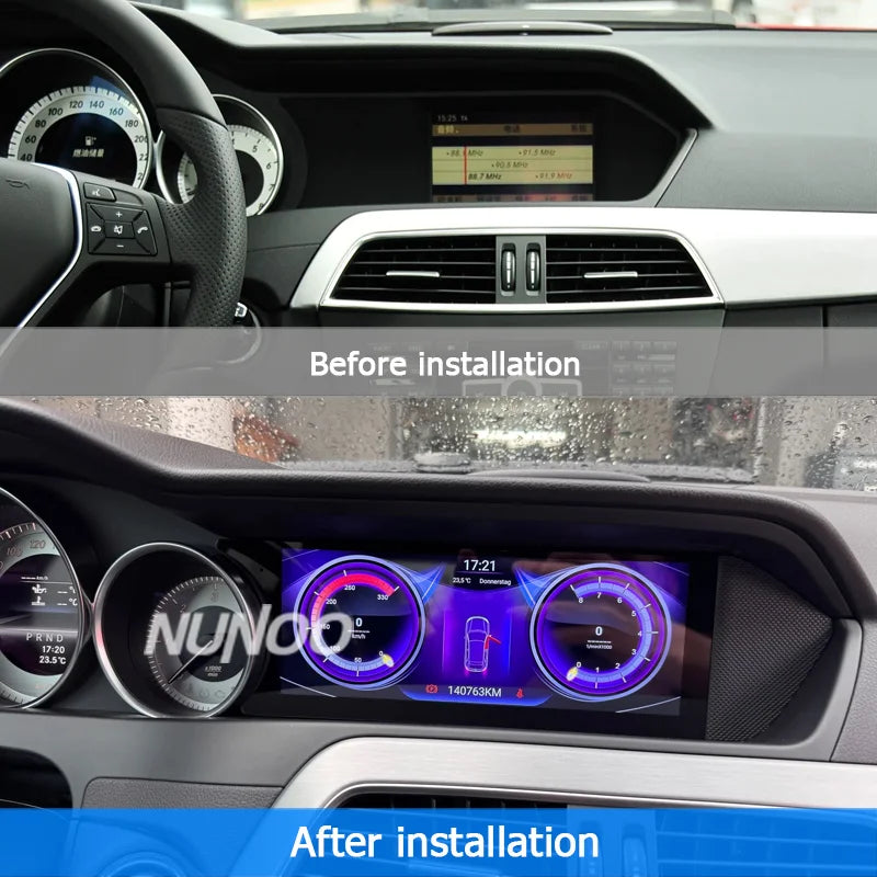 Android 14 Auto Radio Wireless Carplay For Mercedes C Class W204 2011-2014 Car Multimedia Player BT WIFI SIM Stereo GPS
