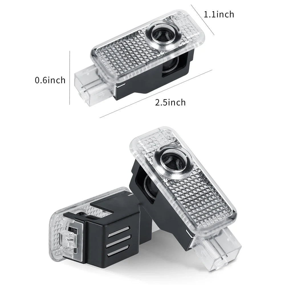 2Pcs HD Car Door Projector Laser Lamp Car Door Welcome Light For Audi Sline Q3 A5 A7 A3 Q5 Q7 A4L RS Quattro S3 S4 S6 S5 S7 S8