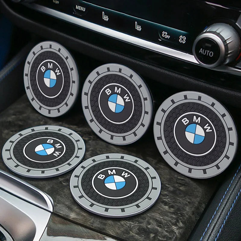 2Pcs Car Interior Bottle Holder Anti-slip Mat Water Cup Pad For BMW E60 E70 E82 E88 E90 E92 F01 F10 F30 G01 G20 G21 G11 F15 X3