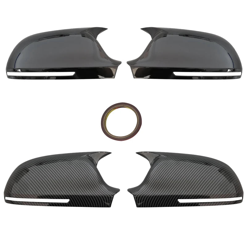 For Audi A3 8P A4 A5 B8 Q3 A6 C6 4F S6 1Pair Side Wing Mirror Cover Add On Side Rear View Mirror Cap Cover Car Accessories