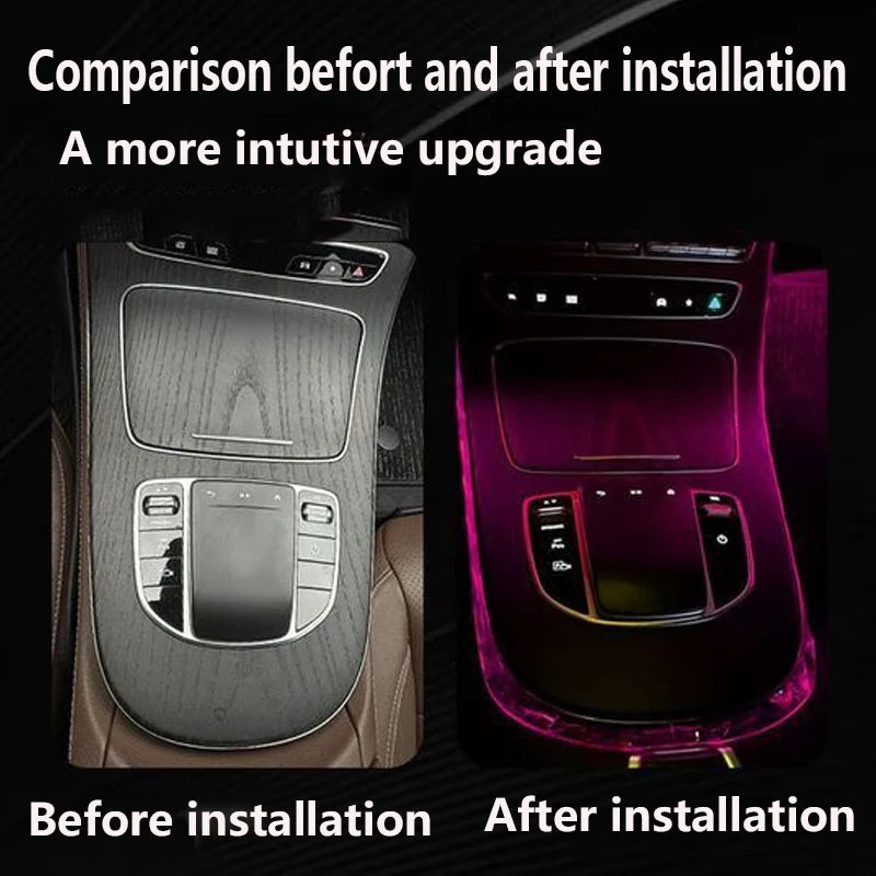 For Mercedes-Benz W213 C257 Central Control Edge Crystal Light Frame E200 Coupe E260 E Ambient Light Decorative Frame