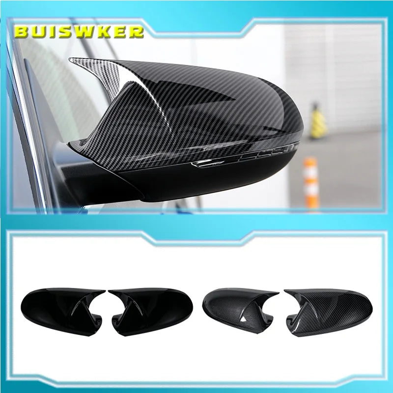 For Audi A6 C7 S6 RS6 2012-2018 Car Sticker Carbon Fiber Rearview Side Mirror Cover Wing Cap Exterior Door Rear View Case Trim 