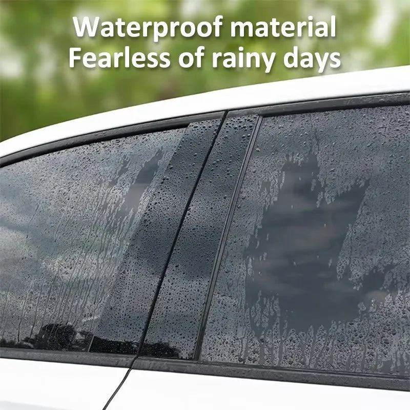 Car Window Cover Pillar Door Sticker Black Carbon Fiber Silver Accessorie For Mercedes Benz V Class W639 Viano Valente 2004~2014