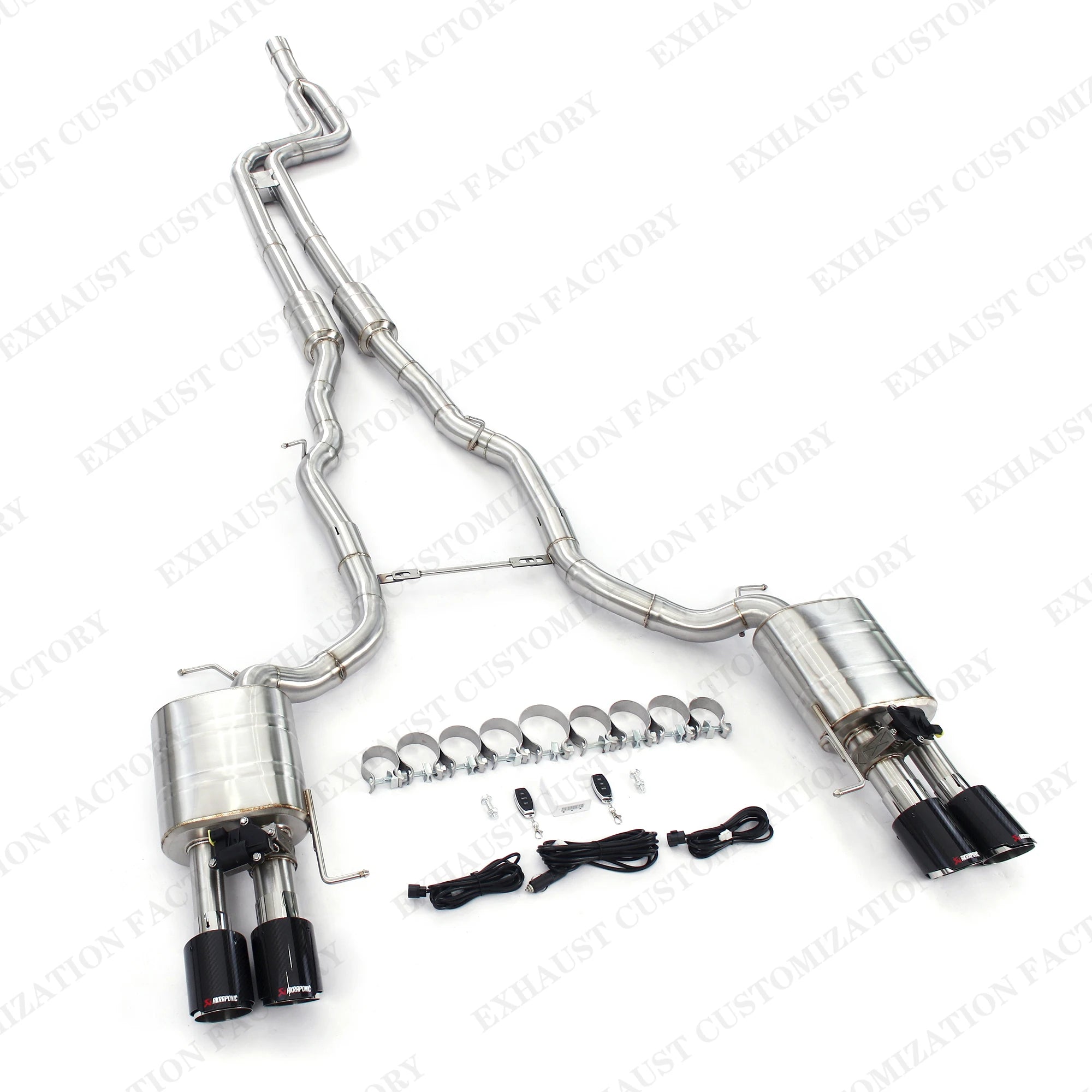 Brushed Catback Exhaust Escape System for 2011-2016 BMW 535i F10 3.0T High Performance Muffler Valvetronic Exhaust Pipe Remote