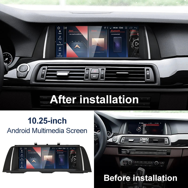 STWEI 2024 New ID6 ID7 ID8 UI 10.25inc Android System Wireless Carplay AUTO For BMW 5Series F10 F11 CIC NBT Car Players GPS NAVI