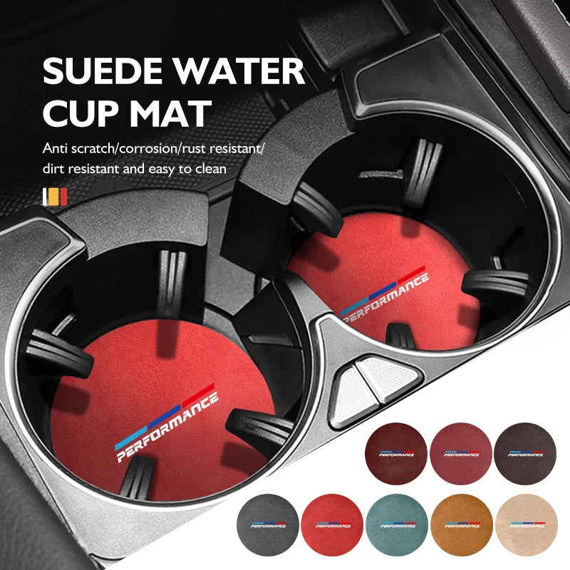 For BMW Car Interior Coasters Water Cup Slot Non-Slip Mat Shockproof Pad 1 2 3 5 7 Series X1 X2 X3 X4 X5 X6 G20 G30 G11 G12