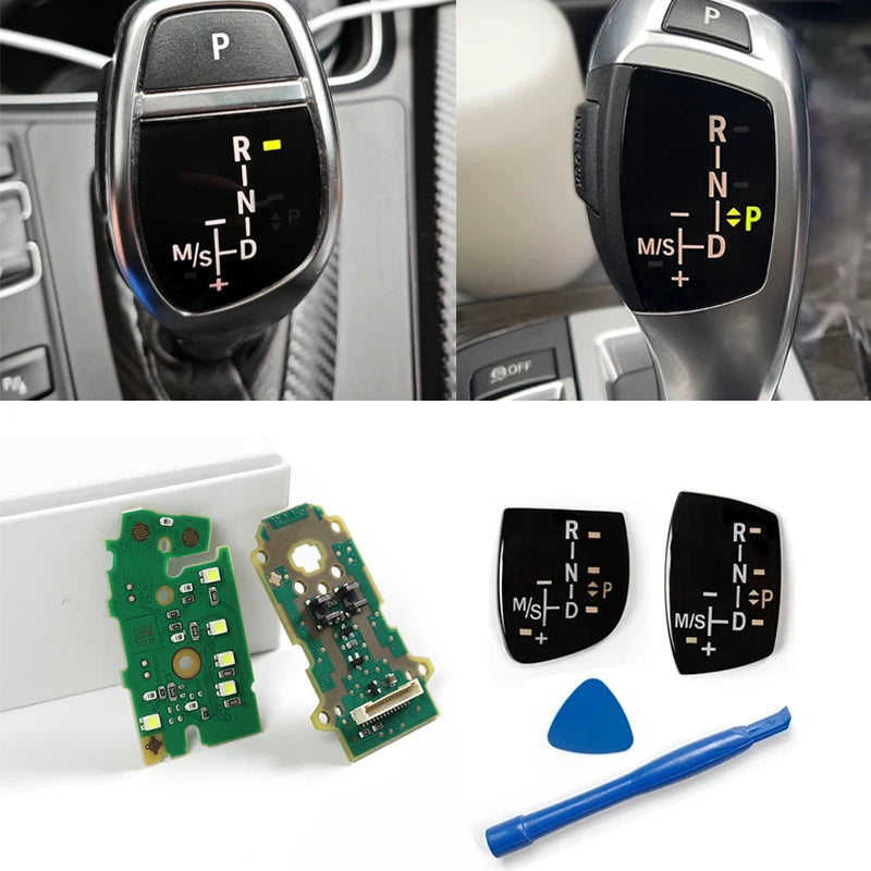 LHD Left Hand Drive For BMW F Chassis F30 F10 F31 F34 3 4 5 6 7 X1 X3 X4 X5 X7 Car LED Gear Shift Knob Shifter Lever Repair Trim