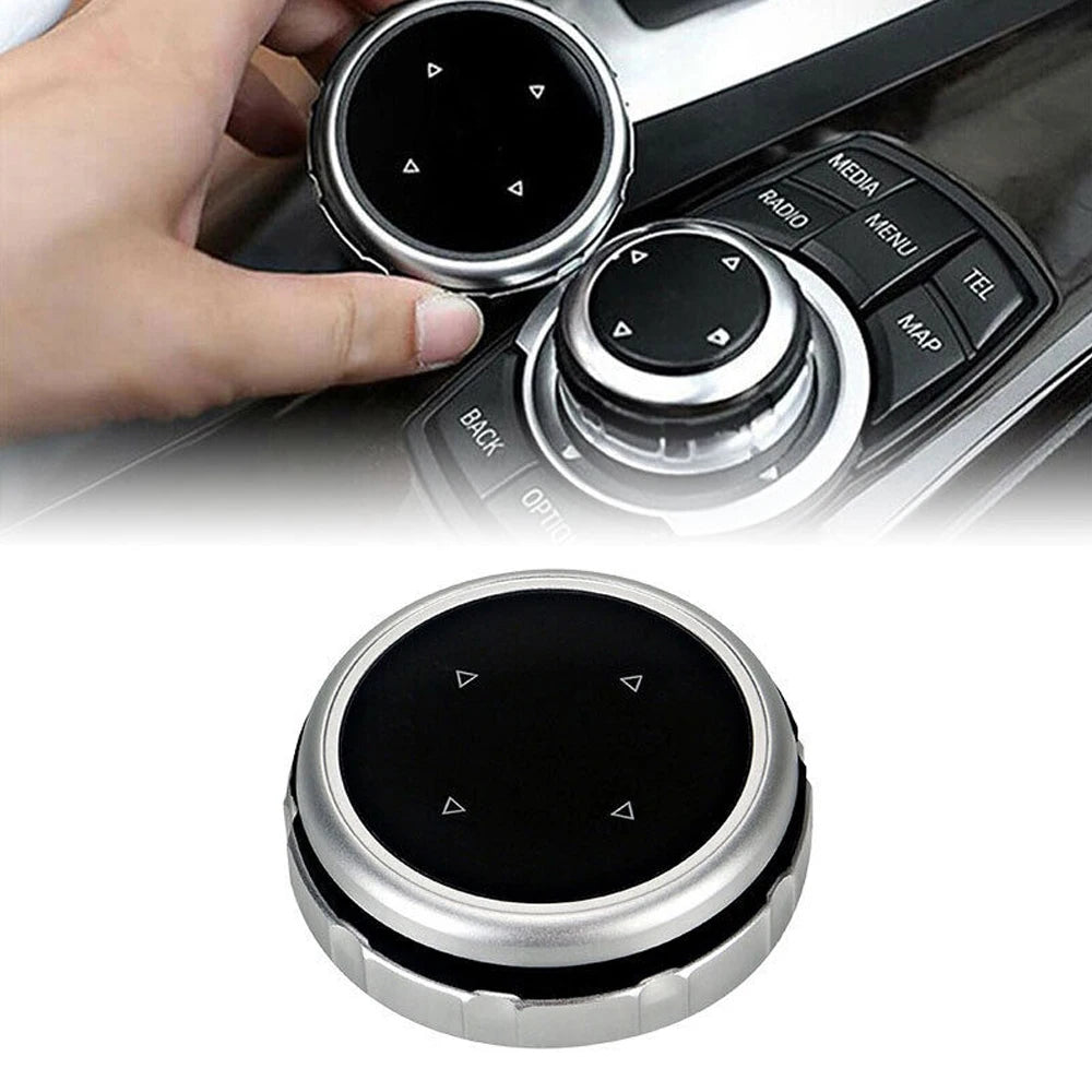 Car Multimedia Big Knob Covers Button Trim Control For BMW F10 F20 F30 IDrive Stickers