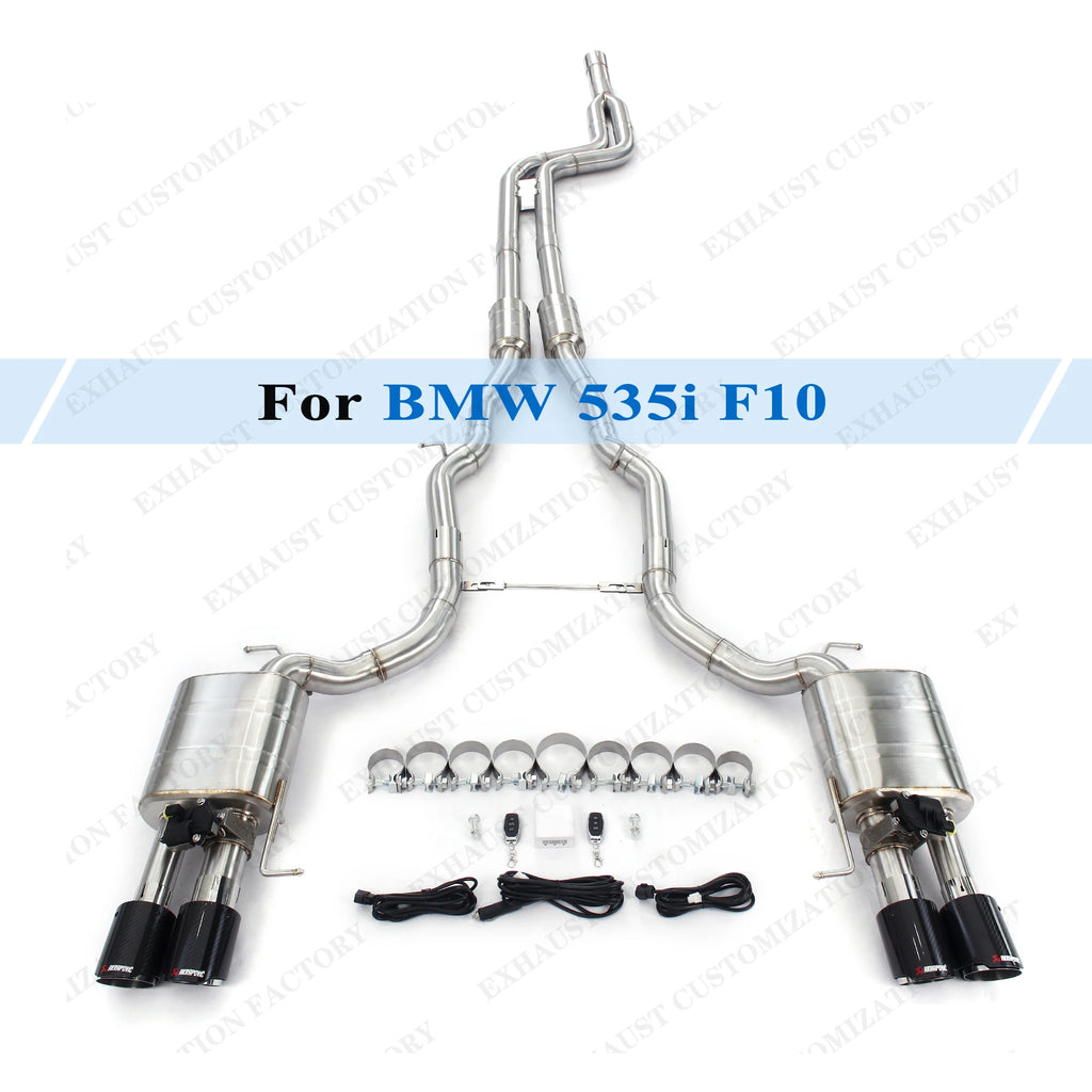 Brushed Catback Exhaust Escape System for 2011-2016 BMW 535i F10 3.0T High Performance Muffler Valvetronic Exhaust Pipe Remote