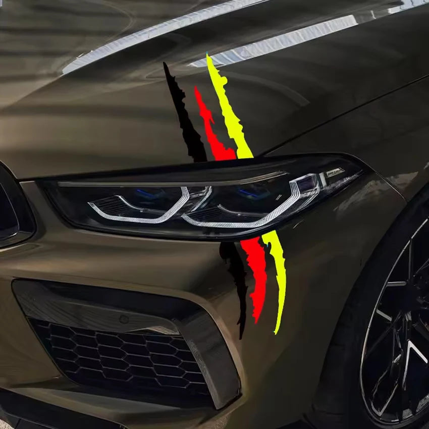 Car Headlight Eyebrow Sticker Ghost Claw Stripe Decal For BMW X1 X2 X3 X4 X5 X6 X7 Series 1 2 3 4 5 6 7 8 Z4 E46 E90 E60 E70 F30