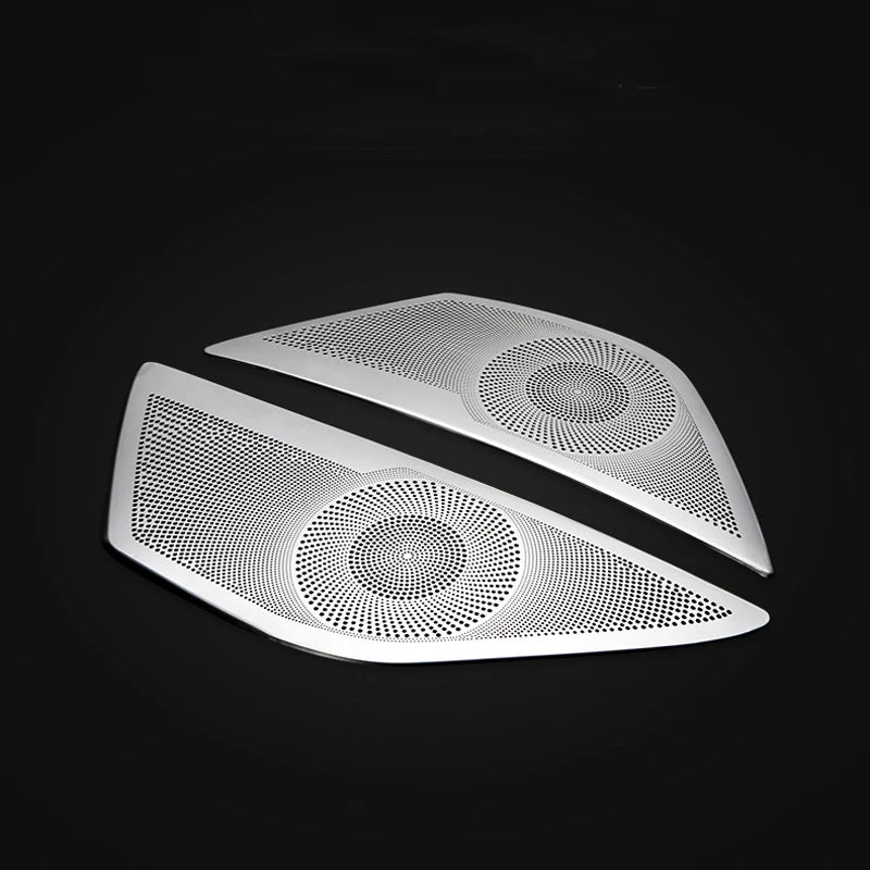 Accessories For BMW 5 Series F10 F18 Stainless Steel Car Inner Door Audio Stereo Speaker Sequins Decorative Cover Trim Strips
