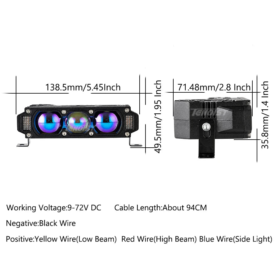 New Super Bright 5.45 Inch High Low Beam LED Work Driving Head Light for Auto Car SUV Offroad ATV UTV BUS 9-72V