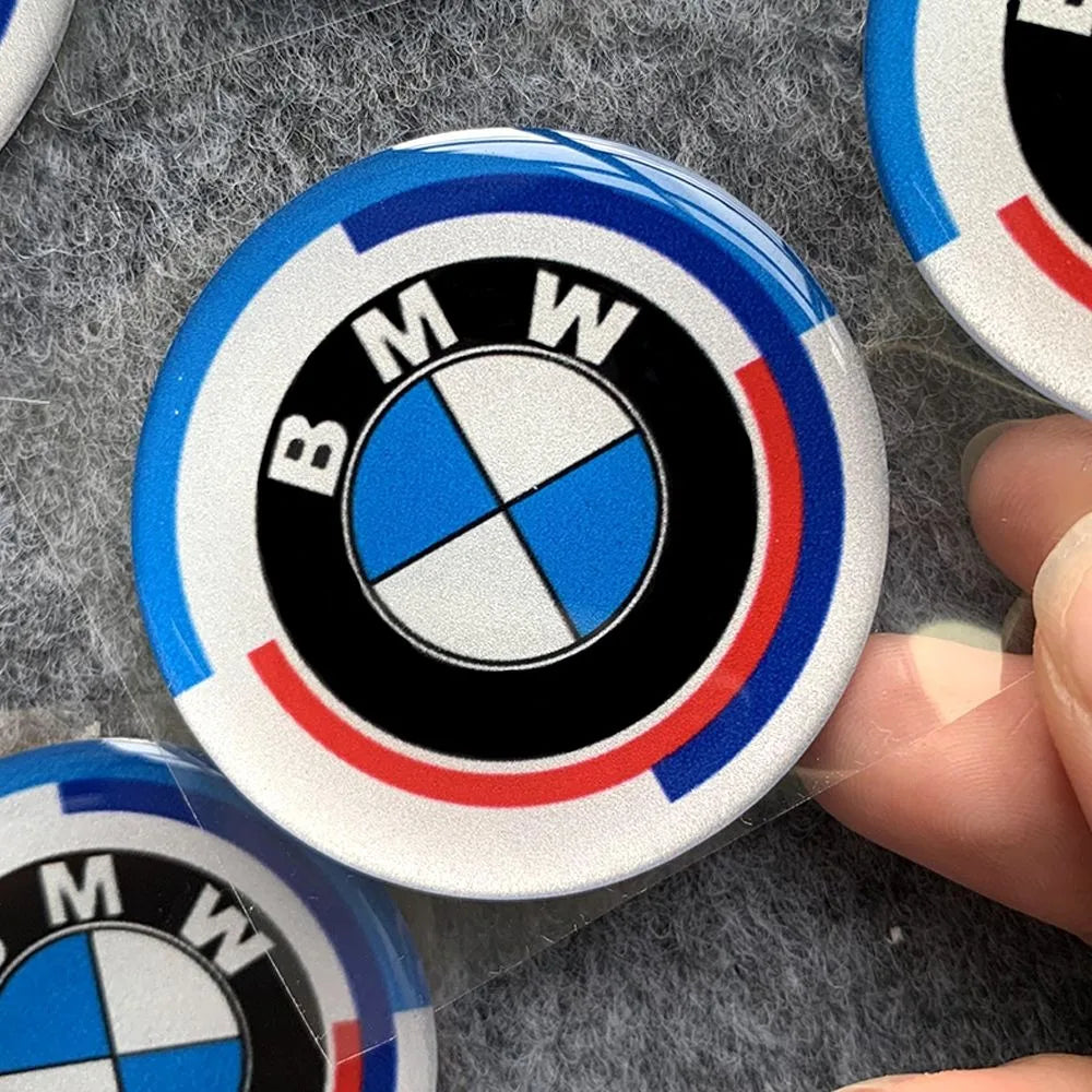 2pc 25mm For BMW Performance E46 E90 F10 F30 X3 F20 E60 E70 E39 E36 E87 X7 Car Remote Key Emblem Sticker Emblem Decoration Decal