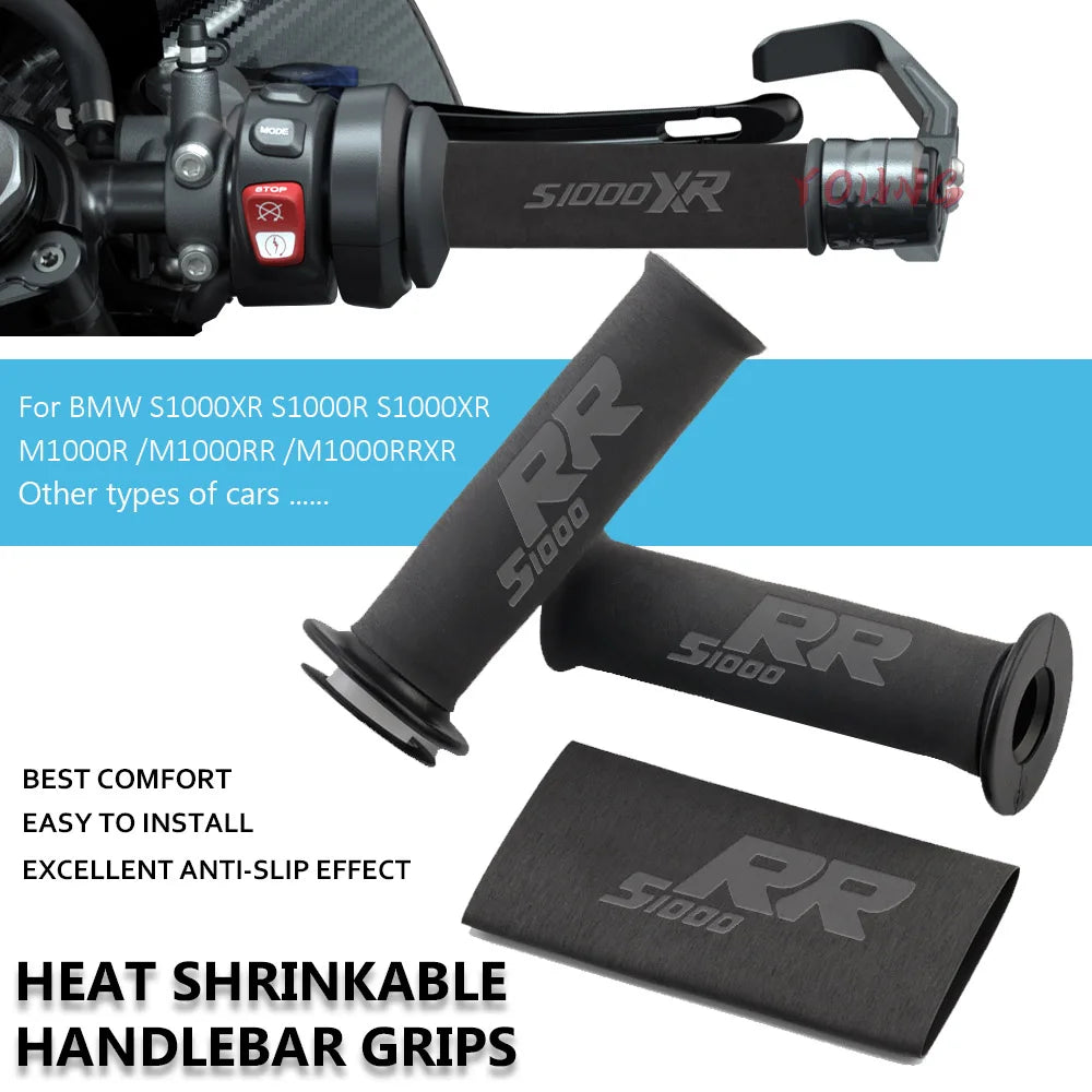 For BMW S1000RR S1000XR S1000R M1000R M1000RR M1000XR S 1000 RR Motorcycle non-slip Heat Shrinkable Handlebar Grips Glove