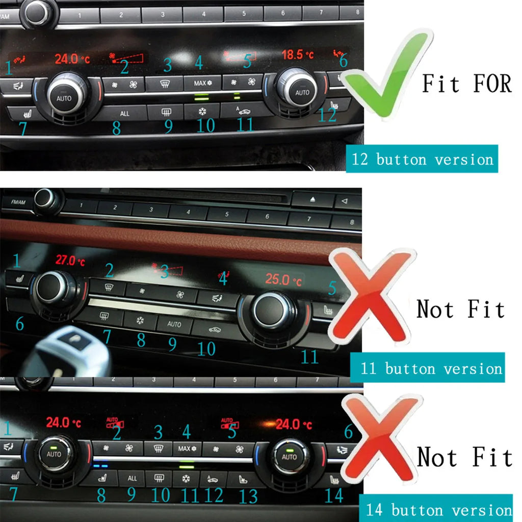 Car Climate Control Switch Fan Button Cap for BMW F10 F11 F06 F07 Auto Replace Part Heater Climate Wind Air Conditioning Cover