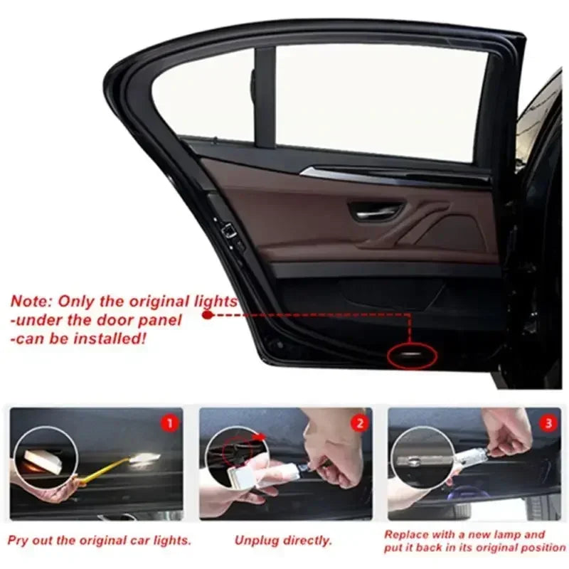LED Car Door Laser Projector Ghost Shadow Welcome Light for BMW 1 3 5 6 7 Series Z4 X3 X6 E81 E84 E90 E92 E93 E60 E71 F10 F30 F series Car Accessories